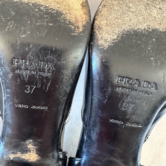Prada vintage black slip on heels/ 37 - Picture 4 of 11